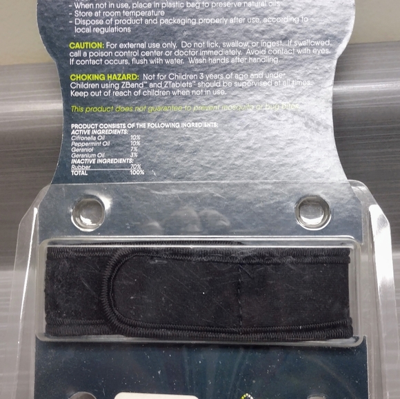 Z band Wrist/Ankle Band Mosquito & Bug RepellantTwo Refill Tablets NO Deet NEW - Picture 2 of 12